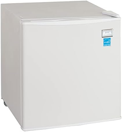 Avanti Mini Fridge Compact Refrigerator for Home Office or Dorm, Features Compressor Cooling Single Reversible Door Removable Shelves Automatic Defrost and Adjustable Temp Control, 1.7-Cu.Ft, White