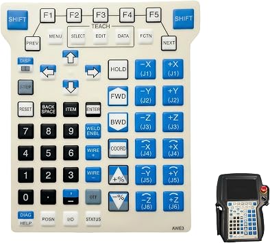 AWE3 Membrane Keypad for Fanuc Robot Teaching AWE3 #H7H YD Teach Pendant Keyboard Replacement